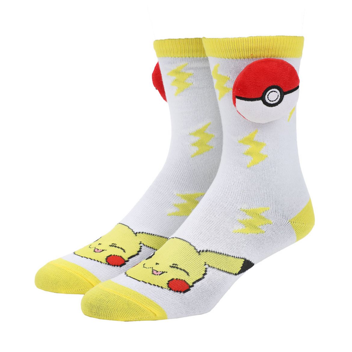 Picture of Pokemon Pokeball 3D Plush Crew Socks