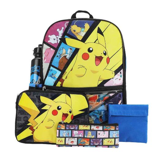 Picture of Pokemon Characters 5 pc Youth Backpack Set