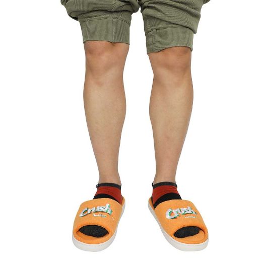 Picture of Orange Crush Terry Cloth Slide Sandals