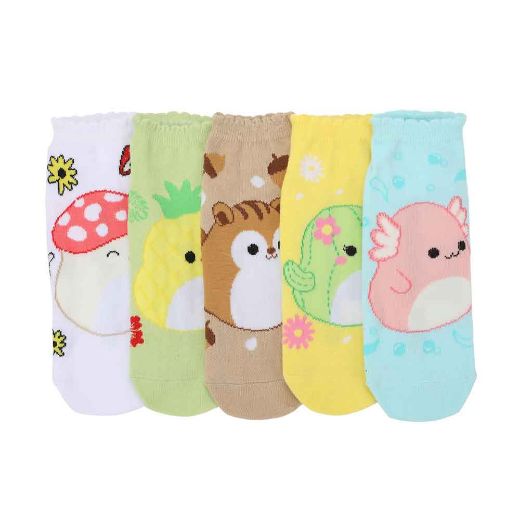Picture of Squishmallows Scalloped Cuff 5 Pair Ankle Socks