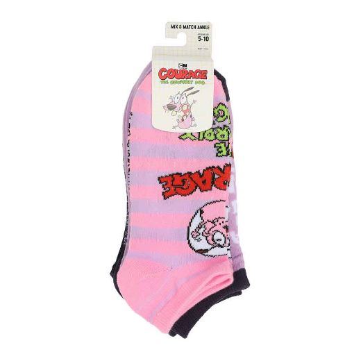 Picture of Courage the Cowardly Dog 5 Pair Ankle Socks