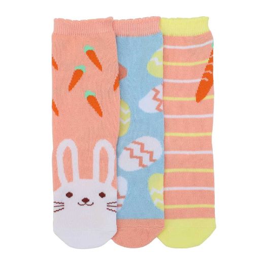 Picture of Egg-cellent Bunny 3 Pair Women's Crew Socks Box Set