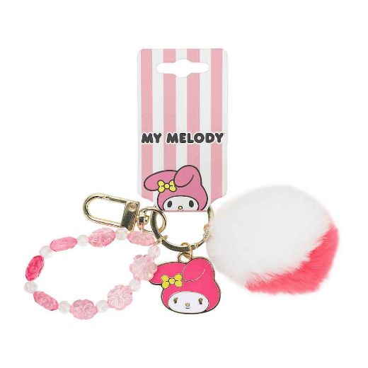 Picture of My Melody Multi Charm & Pom Keychain
