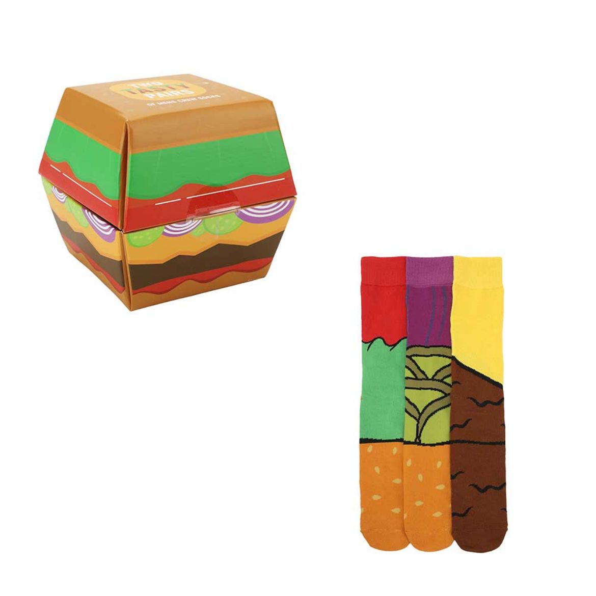 Picture of Two Tasty Pairs Cheeseburger 2 Pair Crew Box Set