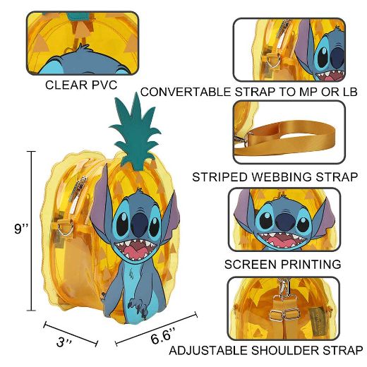 Picture of Disney Stitch Pineapple Clear Mini Backpack