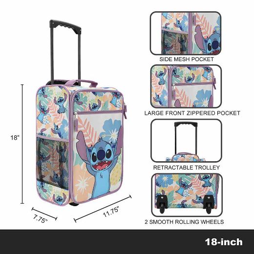 Picture of Disney Stitch Tropical Soft Sided Rolling Luggage