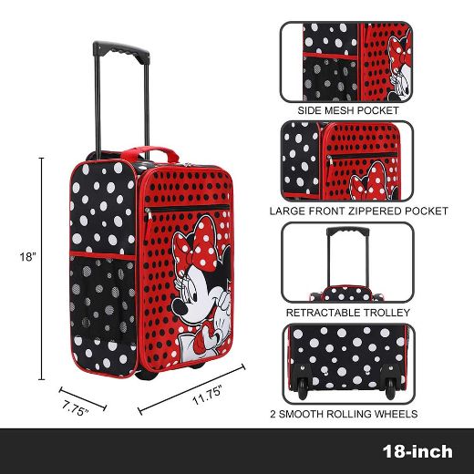 Picture of Disney Minnie Mouse Soft Sided Roller Travel Suitcase
