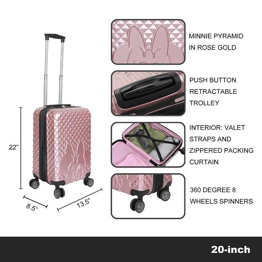 Picture of Disney Minnie Mouse 20 in. Rolling Luggage