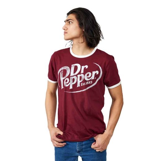 Picture of Dr. Pepper Vintage Ringer Unisex Pre-pack Tee