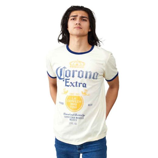 Picture of Corona Extra Vintage Ringer Unisex Pre-pack Tee