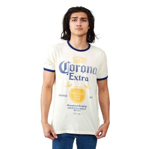 Picture of Corona Extra Vintage Ringer Unisex Pre-pack Tee