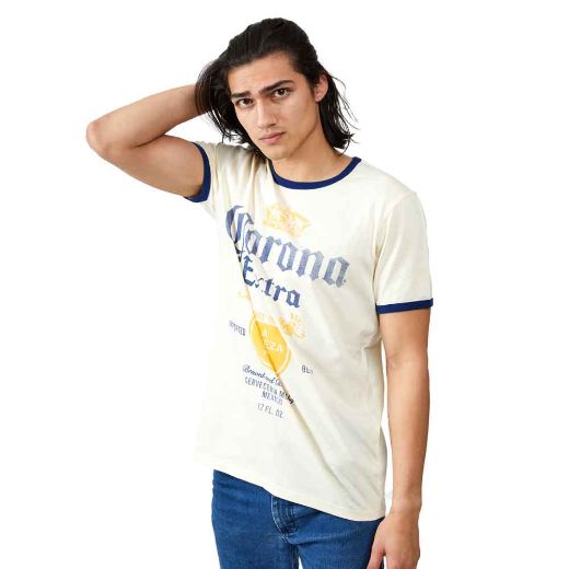 Picture of Corona Extra Vintage Ringer Unisex Pre-pack Tee