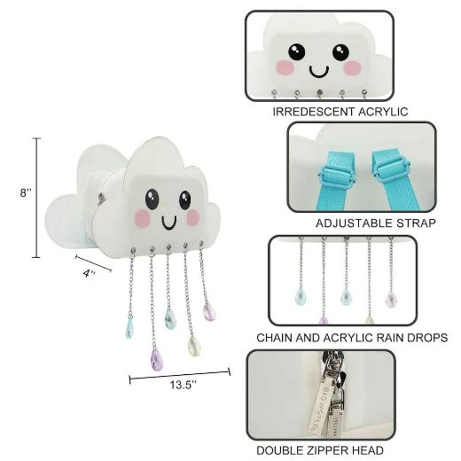 Picture of Cloud Shaped Clear Mini Backpack