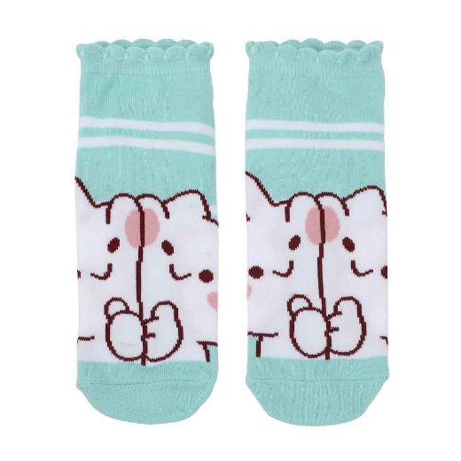 Picture of Mimi & Neko Scalloped Edge 5 Pair Ankle Socks