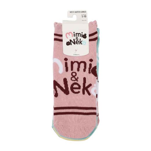 Picture of Mimi & Neko Scalloped Edge 5 Pair Ankle Socks