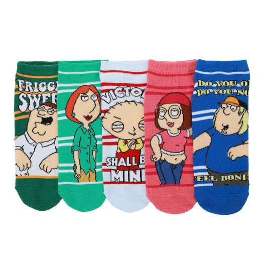 Picture of Family Guy Mixed Characters 5 Pair Ankle Socks