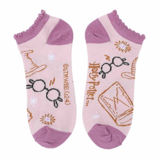 Picture of Harry Potter Icons Scalloped Edge 5 Pair Ankle Socks