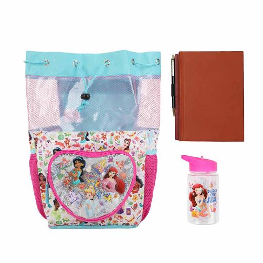 Picture of Disney Princess 3 pc Youth Drawstring Backpack Set