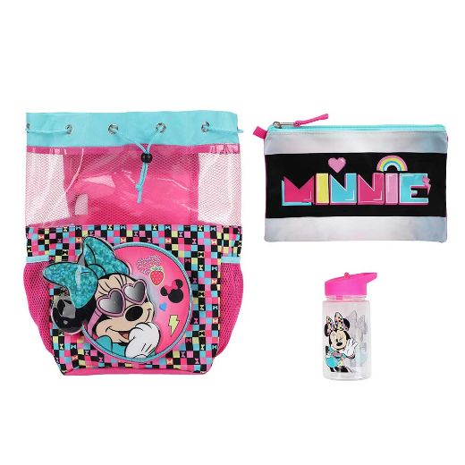 Picture of Disney Minnie Mouse 3 pc Youth Drawstring Backpack Set