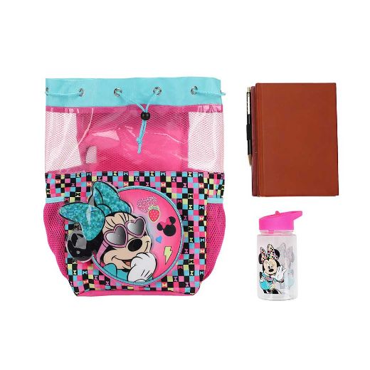 Picture of Disney Minnie Mouse 3 pc Youth Drawstring Backpack Set