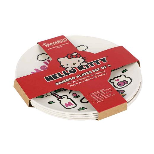 Picture of Hello Kitty Bamboo Plates Set of 4