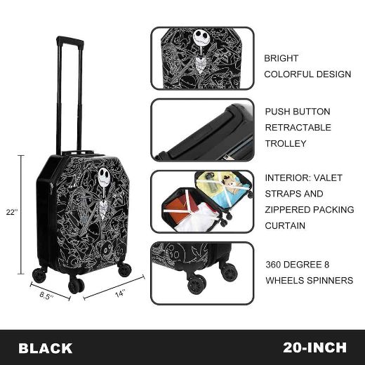 Picture of The Nightmare Before Christmas Shaped 20 in. Rolling Luggage