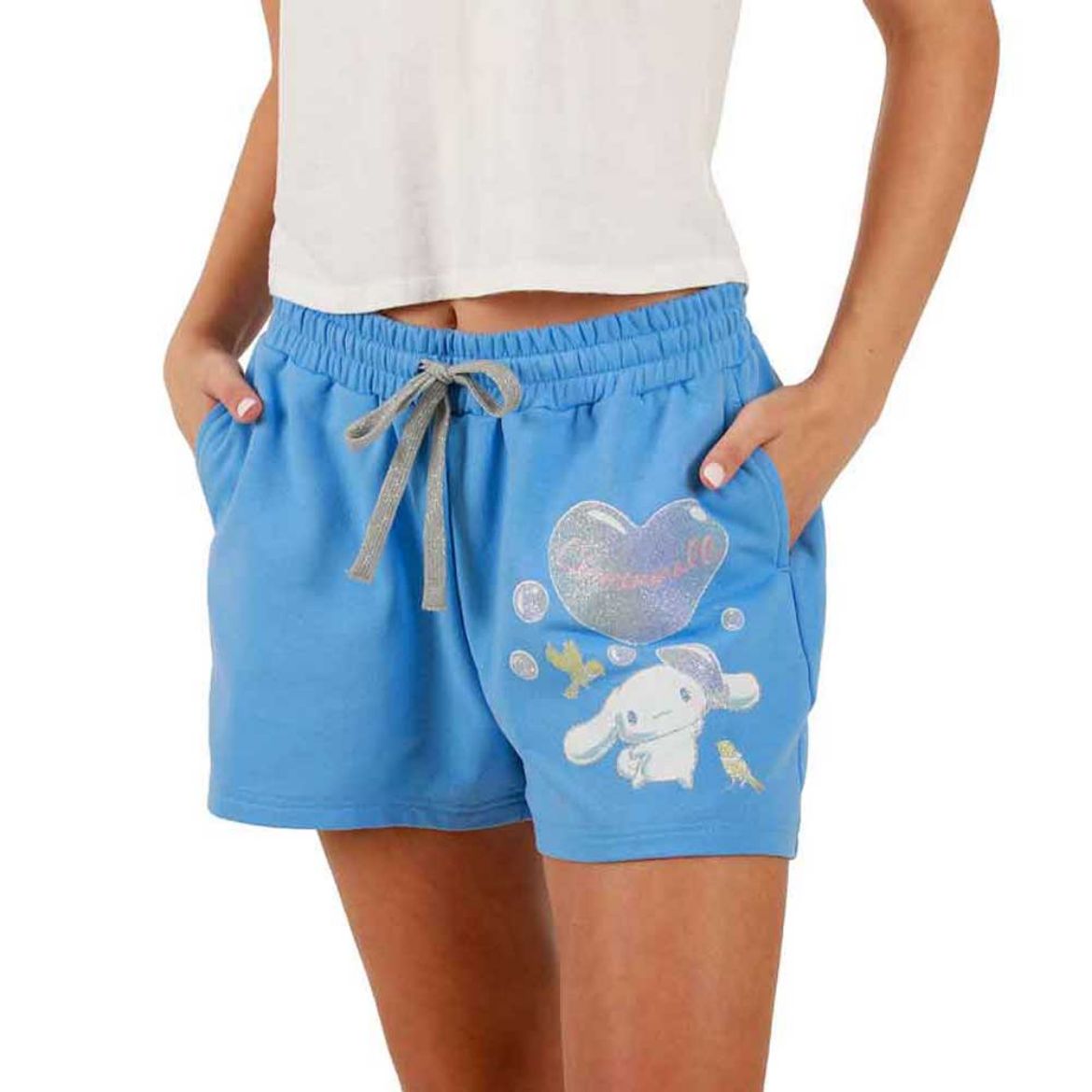 Picture of Cinnamoroll Glitter Heart Sweat Shorts