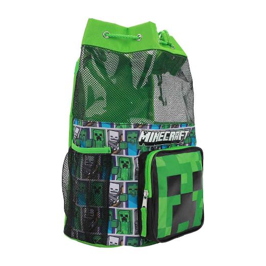 Picture of Minecraft Creeper 3 pc Youth Drawstring Backpack Set
