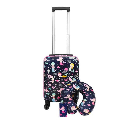 Picture of Viggio Mermaid 3 pc Youth Luggage Travel Set