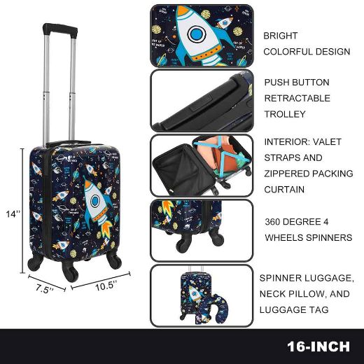 Picture of Viggio Space Fun 3 pc Youth Luggage Travel Set