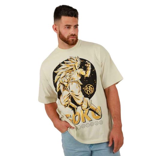 Picture of Dragon Ball Z Goku Oversized Metallic Print Pre-pack Tee