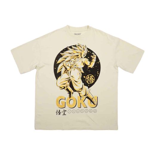 Picture of Dragon Ball Z Goku Oversized Metallic Print Pre-pack Tee