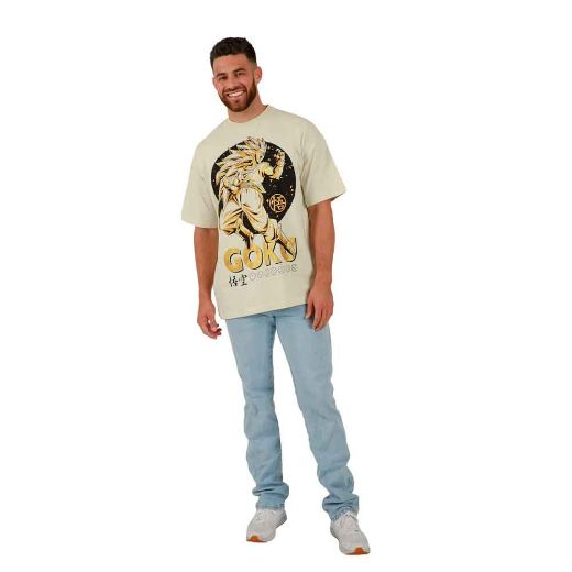 Picture of Dragon Ball Z Goku Oversized Metallic Print Pre-pack Tee