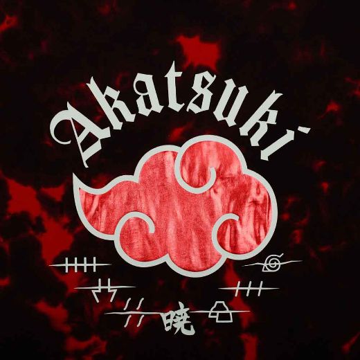 Picture of Naruto Akatsuki Oversized Foil Print Washed Pre-pack Tee