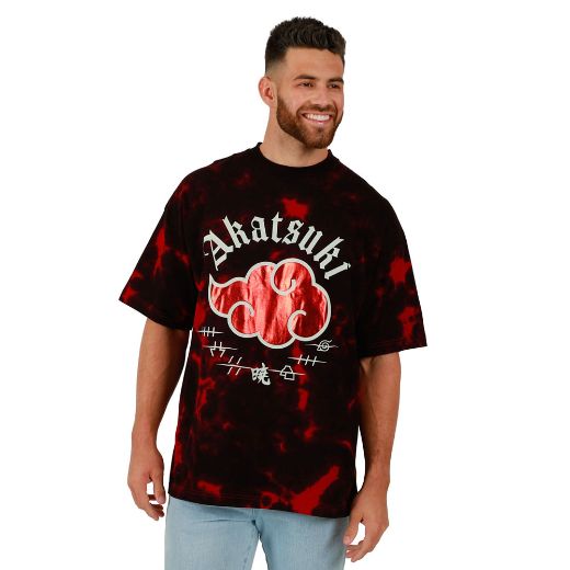 Picture of Naruto Akatsuki Oversized Foil Print Washed Pre-pack Tee