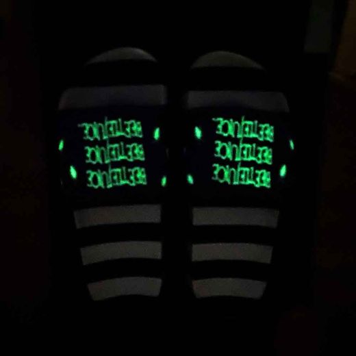 Picture of Beetlejuice Glow in the Dark Embroidered Slides