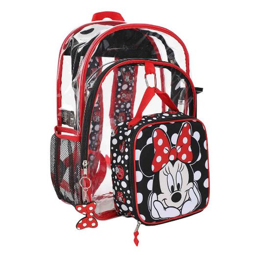 Picture of Disney Minnie Mouse 5 pc Clear Backpack Set