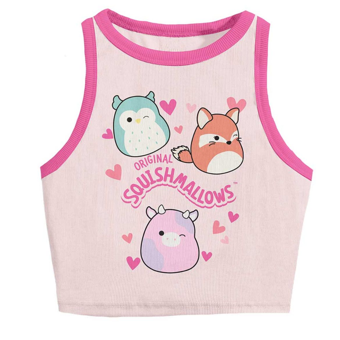 Picture of Squishmallows Youth Girls Cropped Pre-pack Tank Top