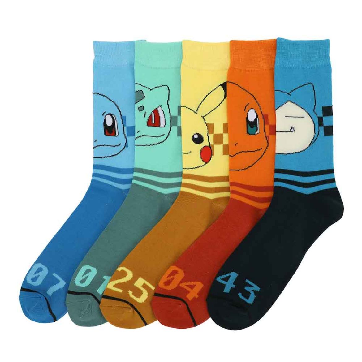 Picture of Pokemon Characters 5 Pair Crew Socks