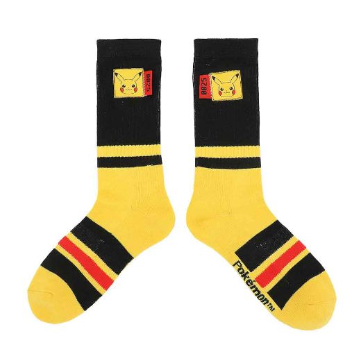 Picture of Pokemon Pikachu 0025 Woven Label Crew Socks