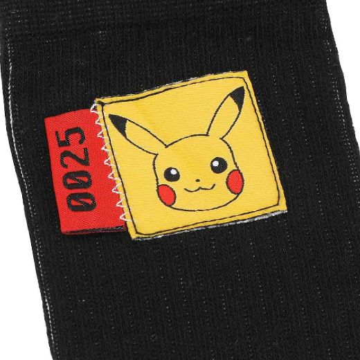 Picture of Pokemon Pikachu 0025 Woven Label Crew Socks