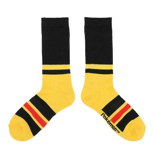 Picture of Pokemon Pikachu 0025 Woven Label Crew Socks
