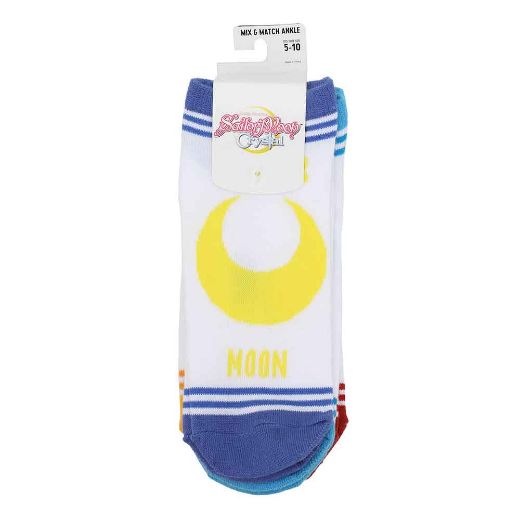 Picture of Sailor Moon Scout Symbols 5 Pair Ankle Socks