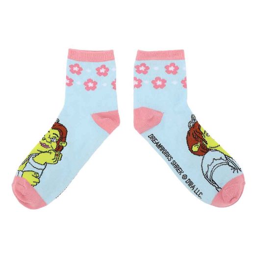 Picture of Dreamworks Shrek 3 Pair Quarter Crew Socks