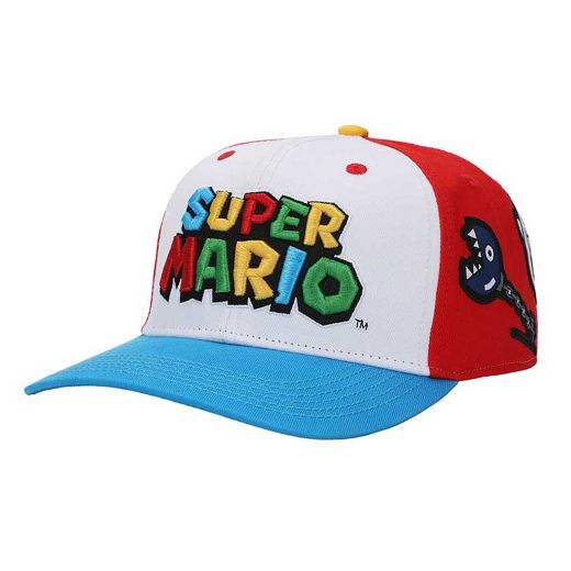 Picture of Super Mario Icons Embroidered Pre-Curved Bill Snapback